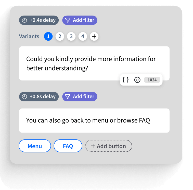 Fallback message in ChatBot's Visual Builder