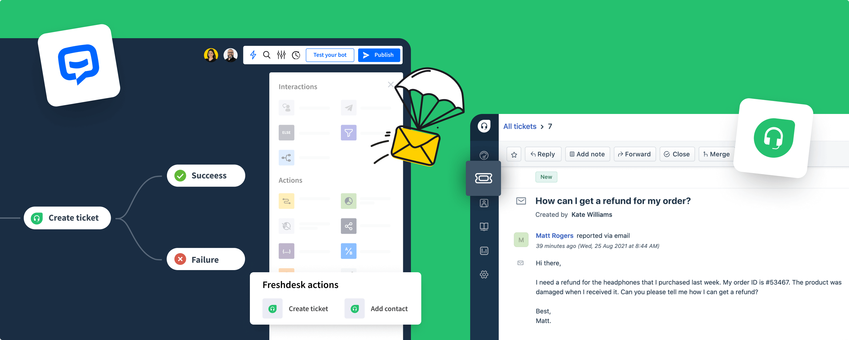 ChatBot and Freshdesk integration