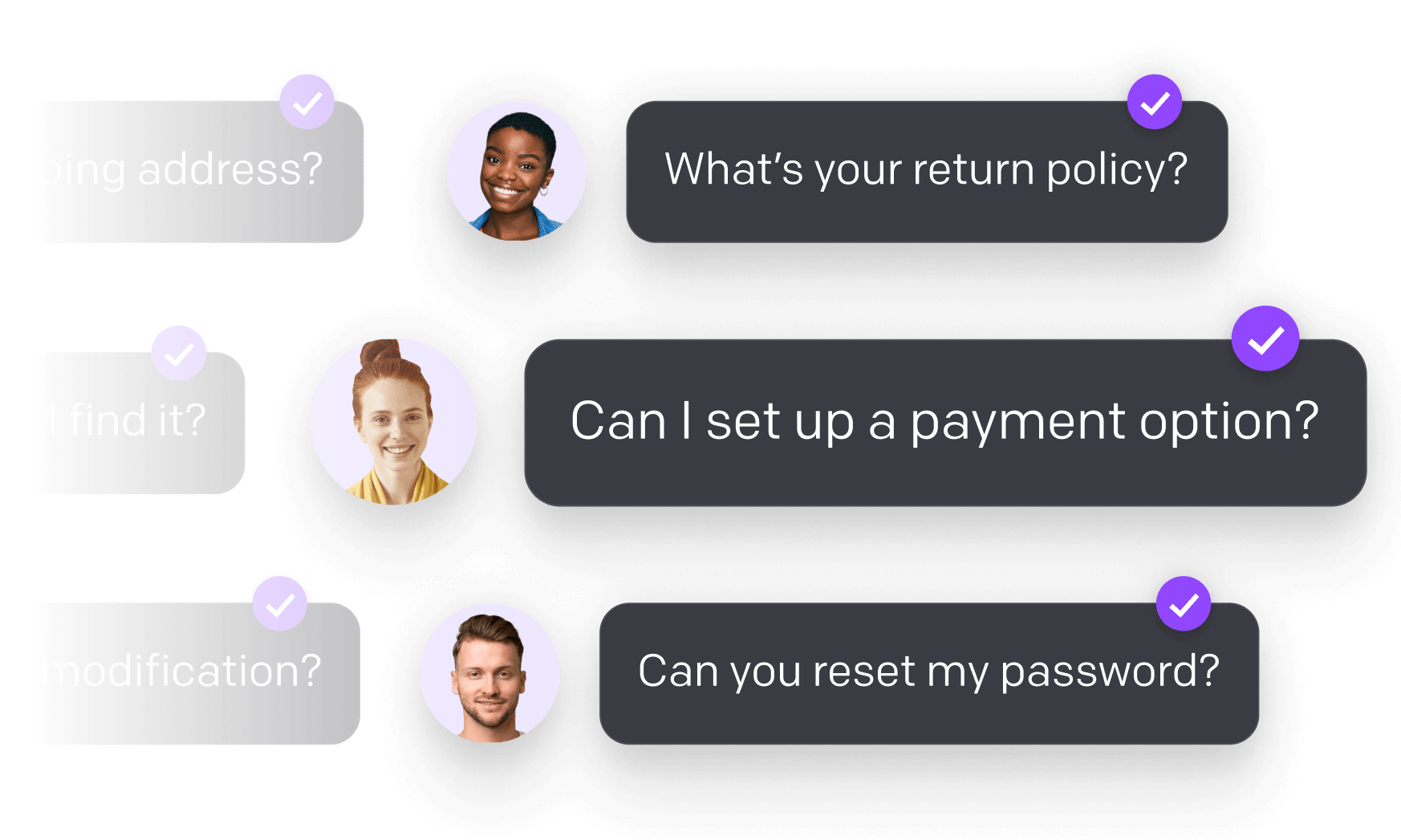 Questions from customers resolved with generative AI chatbot.