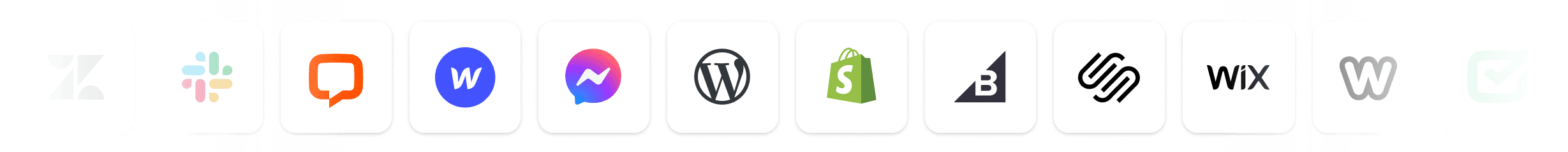 AI sales chatbot integrates with multiple platforms including Slack, WordPress, Facebook Messenger and social media channels for seamless customer engagement